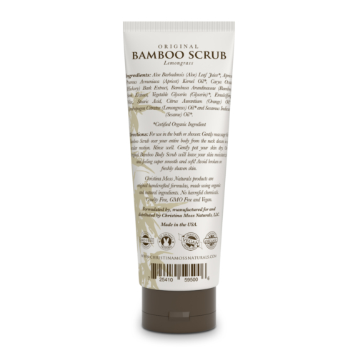 Bamboo Body Scrub back product label