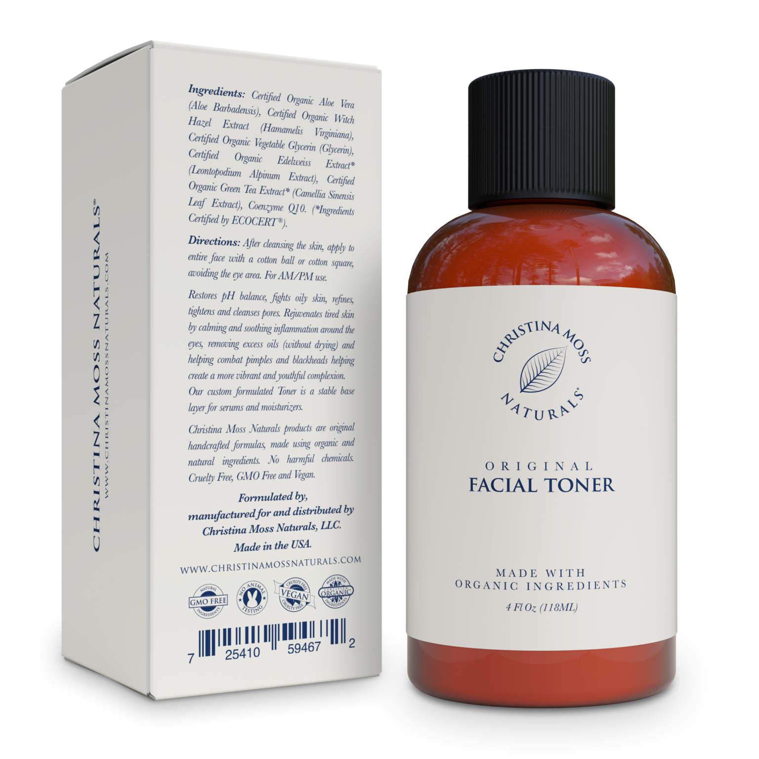 Organic Facial Toner - Christina Moss Naturals