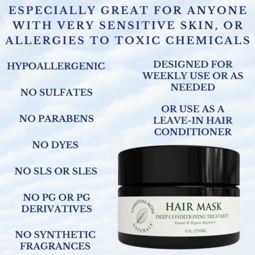 Christina Moss Naturals Original Hair Mask - We Use No Harmful Chemicals of Any Kind