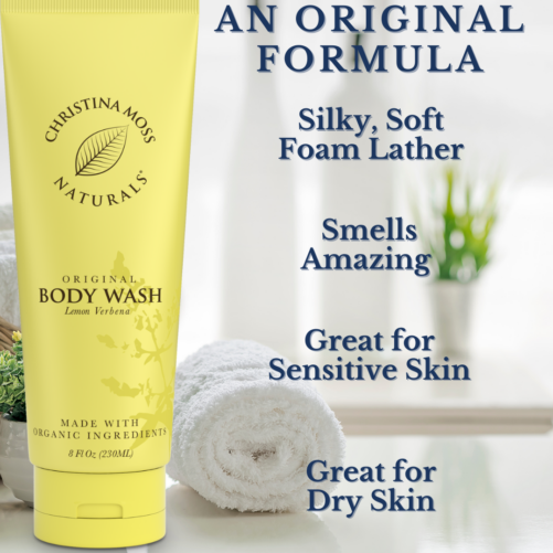 great for sensitive skin body wash lemon verbena